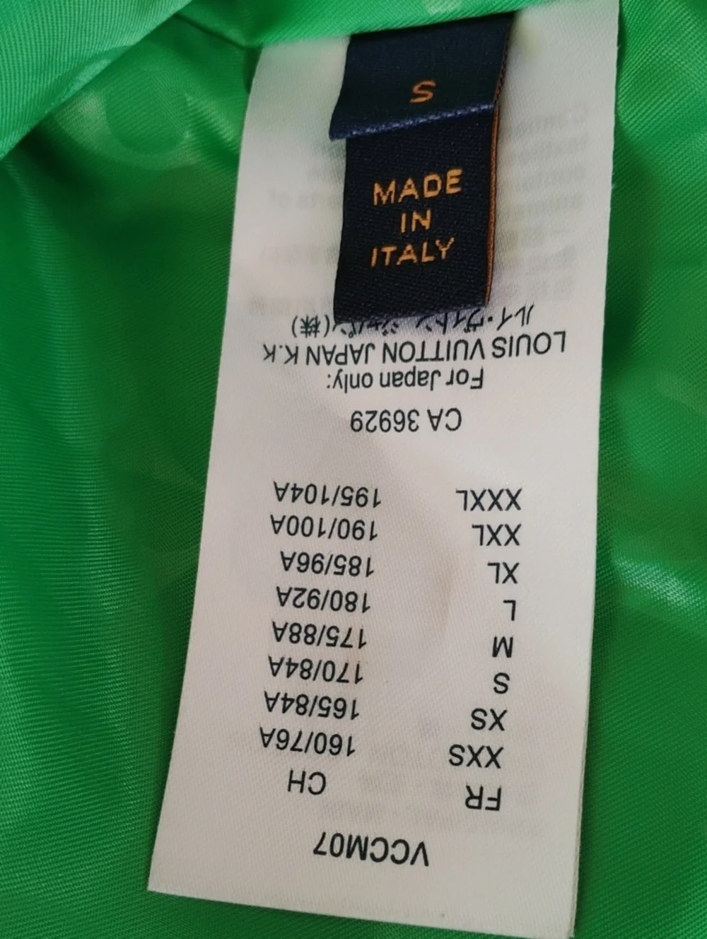 Louis Vuitton Men's Green & White Embroidered Varsity Jacket Sz S Made In Italy